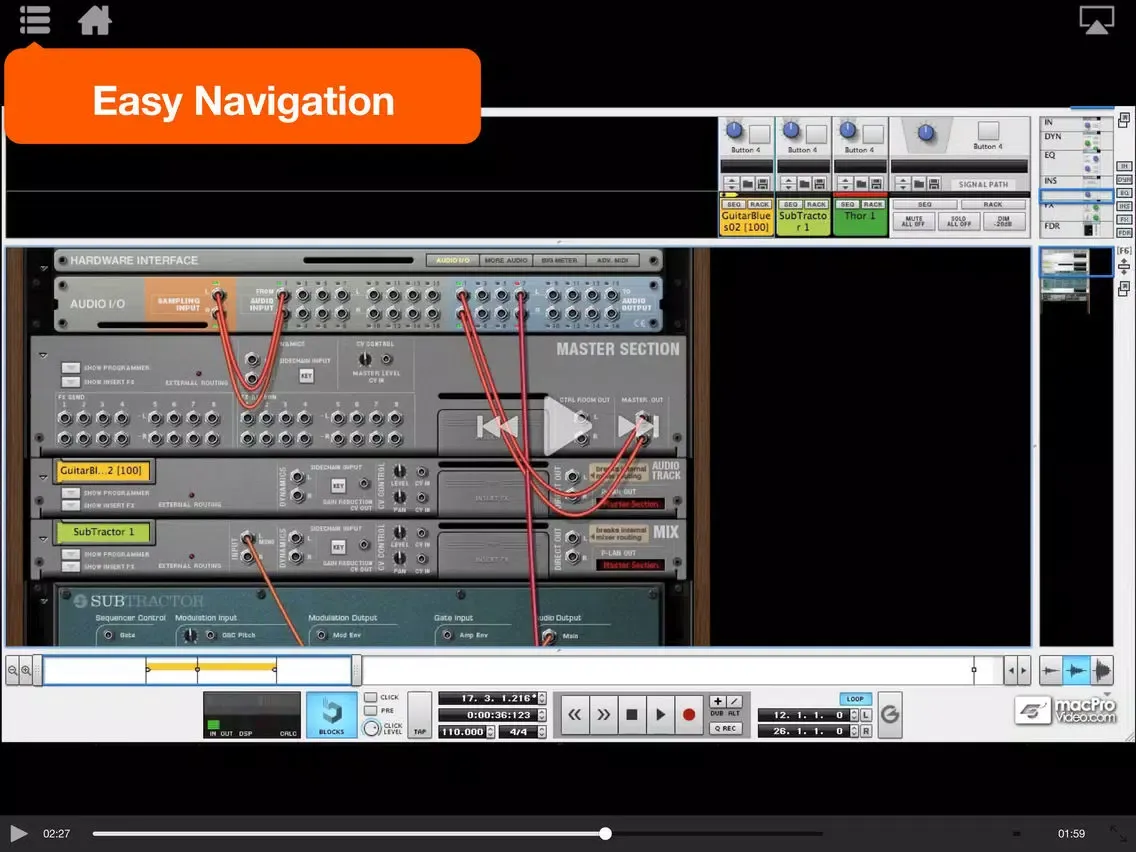 Zrzuty ekranu MPV's Reason 6 105 - Working With Audio iPad 