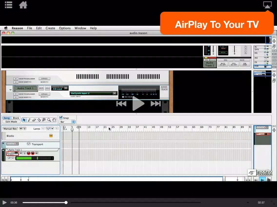 Zrzuty ekranu MPV's Reason 6 105 - Working With Audio iPad 