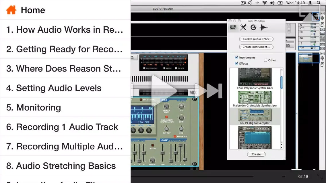 Zrzuty ekranu MPV's Reason 6 105 - Working With Audio