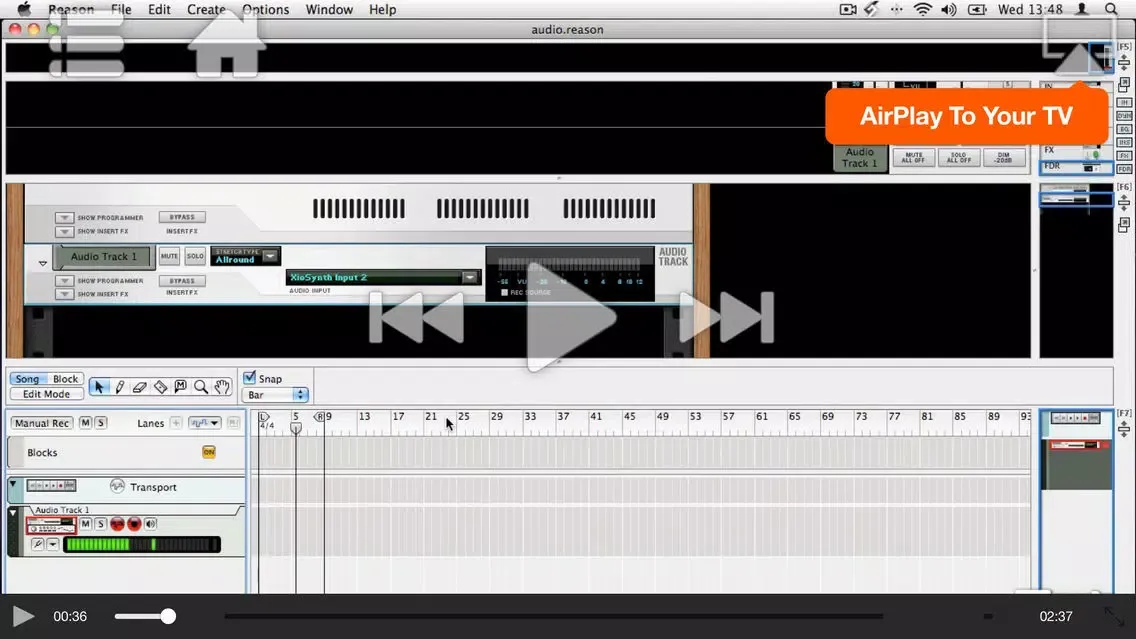 Zrzuty ekranu MPV's Reason 6 105 - Working With Audio
