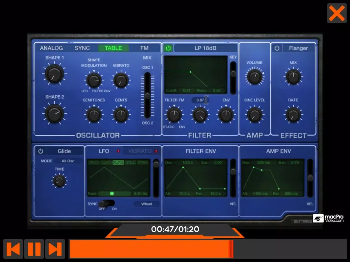 mPV Course For Retro Synth 203 iPad 應用截圖