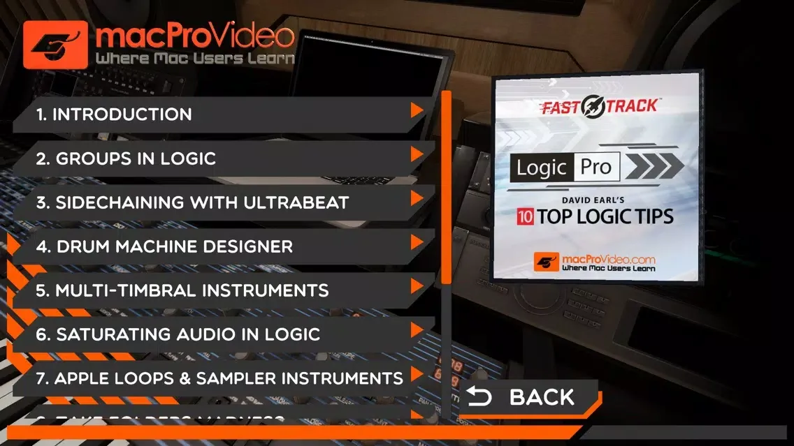 FastTrack™ Tips For Logic Pro Ekran Görüntüleri
