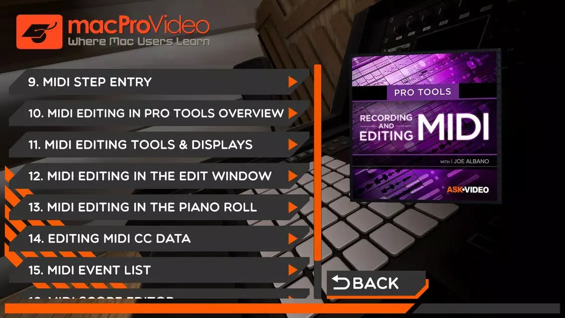 MIDI Course For Pro Tools سکرین شاٹس