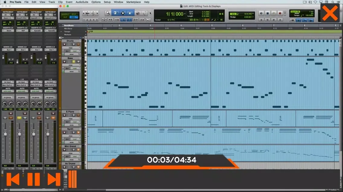 MIDI Course For Pro Tools سکرین شاٹس