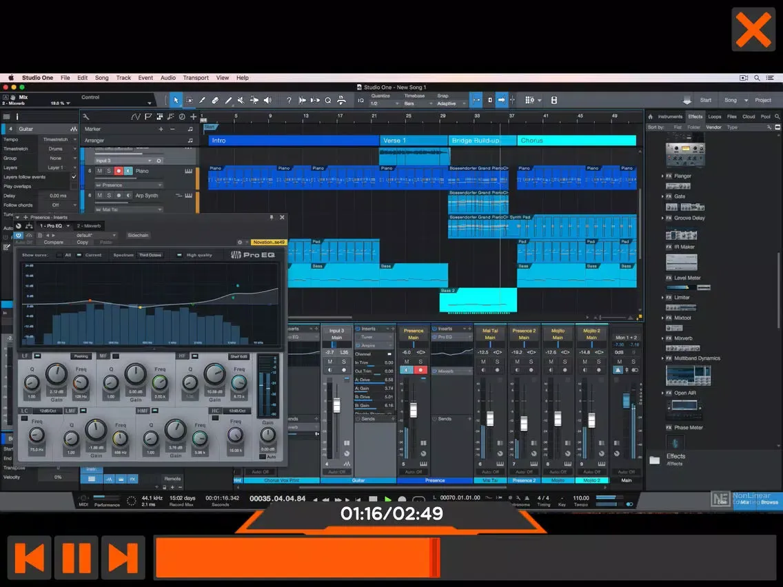 Start Guide For Studio One 4 iPad  Screenshots
