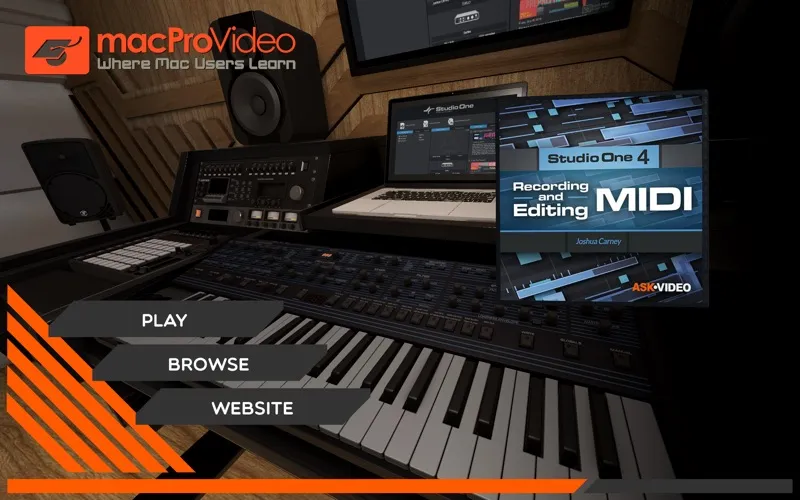 Capturas de tela do Recording and Editing MIDI