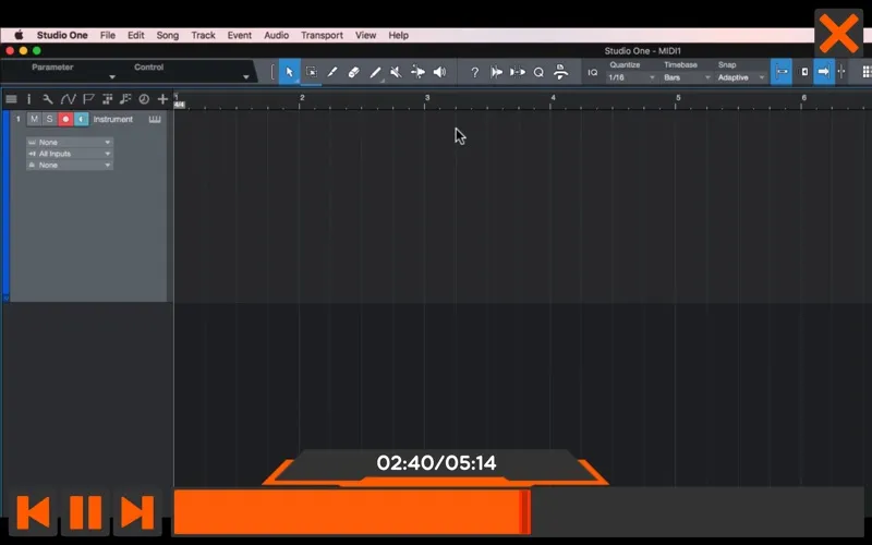 Capturas de tela do Recording and Editing MIDI
