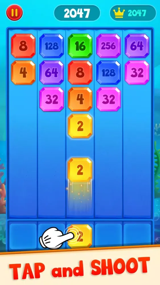 2048 Shoot N Merge - Shoot Up 스크린샷