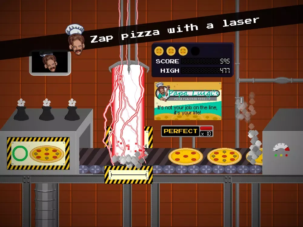 Tangkapan skrin Papa Luigi's Pizza iPad 
