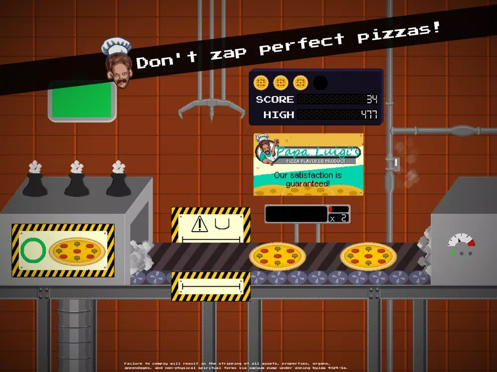 Tangkapan skrin Papa Luigi's Pizza iPad 
