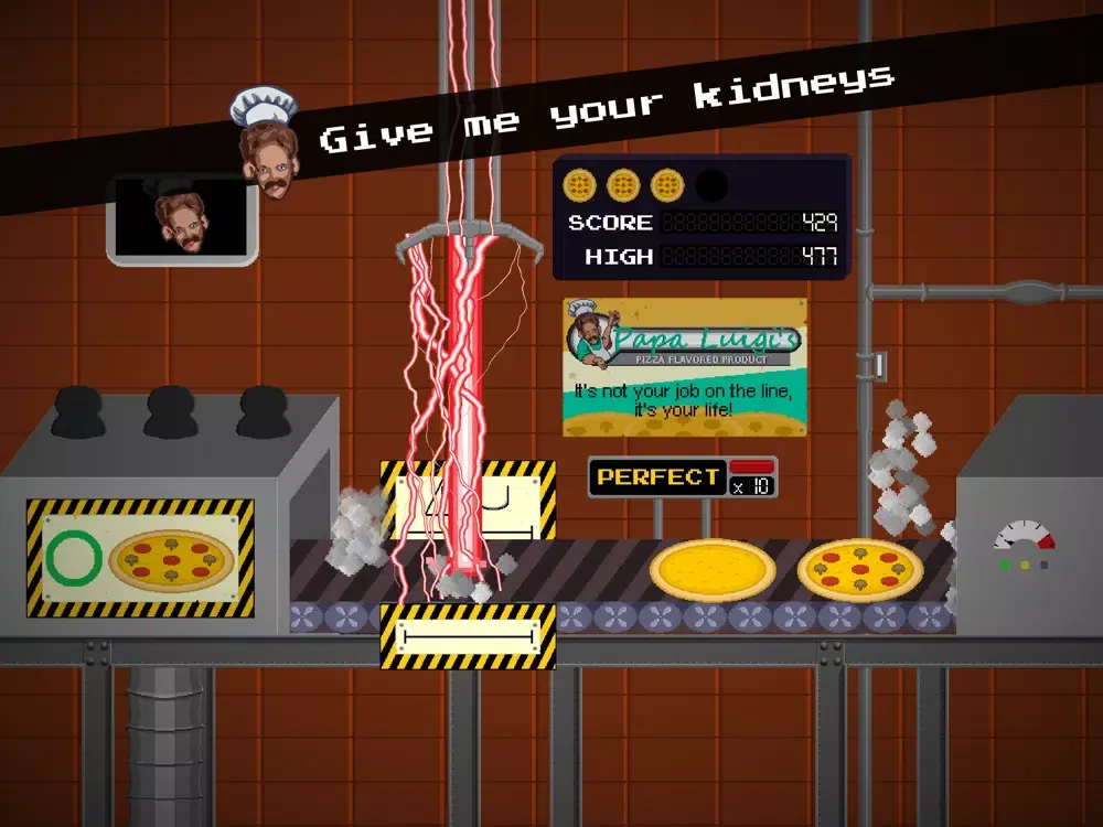 Tangkapan skrin Papa Luigi's Pizza iPad 