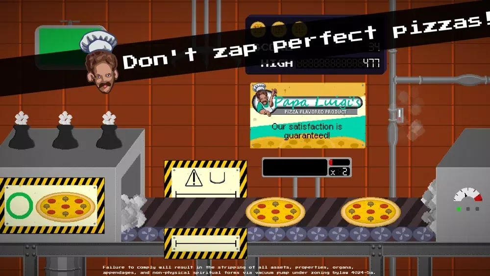 Tangkapan skrin Papa Luigi's Pizza