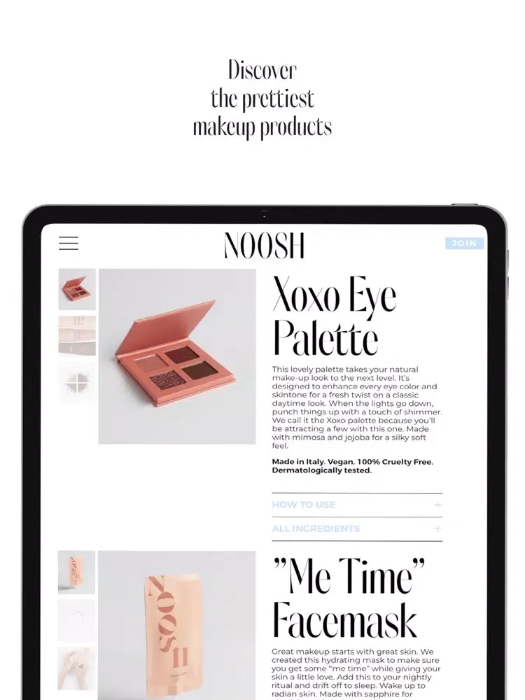 Zrzuty ekranu Noosh Beauty iPad 