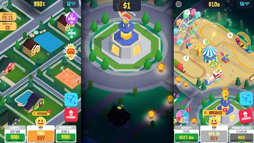 Tangkapan skrin Idle Light City: Clicker Games