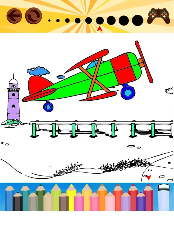 Capturas de pantalla de Airplane Coloring Books iPad 