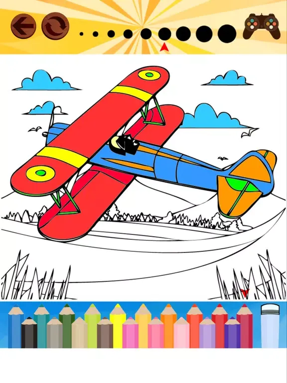 Capturas de pantalla de Airplane Coloring Books iPad 