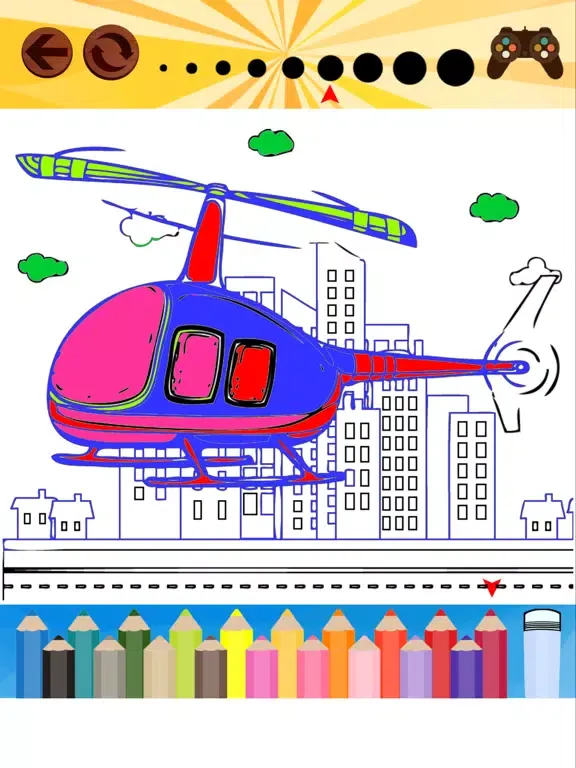 Capturas de pantalla de Airplane Coloring Books iPad 