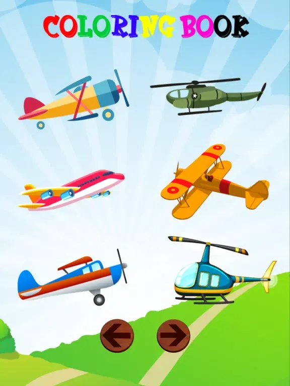 Capturas de pantalla de Airplane Coloring Books iPad 