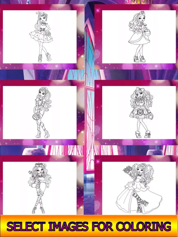 Capturas de pantalla de Dolls Girl Coloring book iPad 