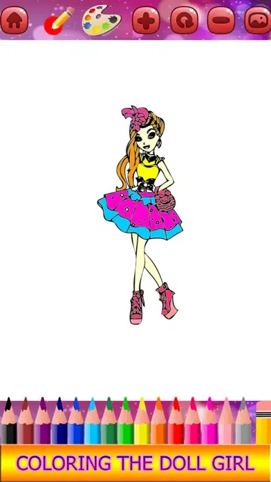 Capturas de pantalla de Dolls Girl Coloring book