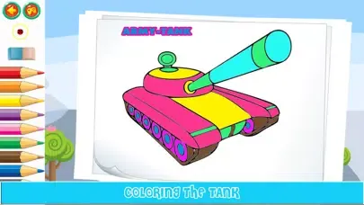 Capturas de pantalla de Tank Coloring Pages