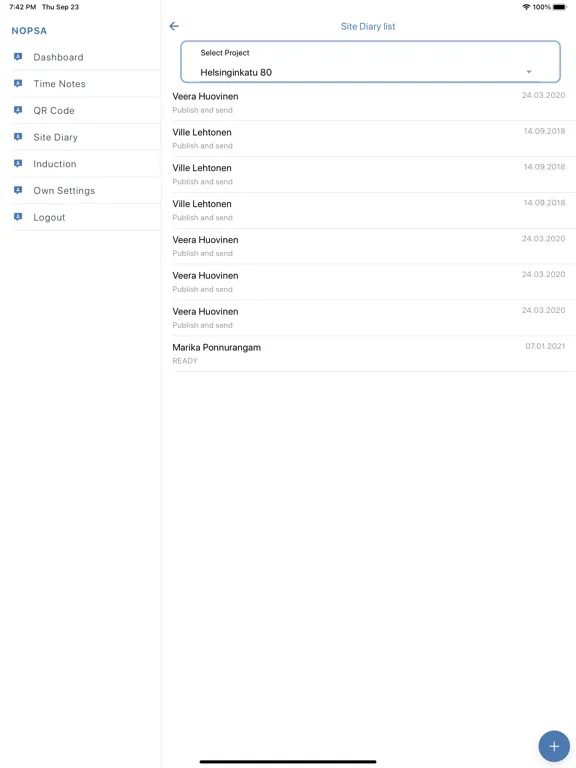 Zrzuty ekranu Nopsa Pro Time Tracking System iPad 