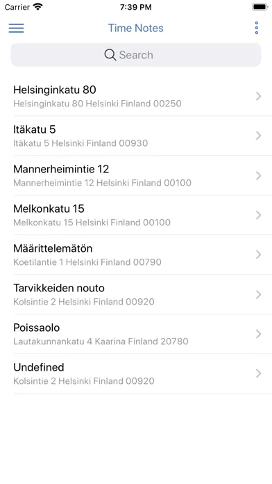 Zrzuty ekranu Nopsa Pro Time Tracking System