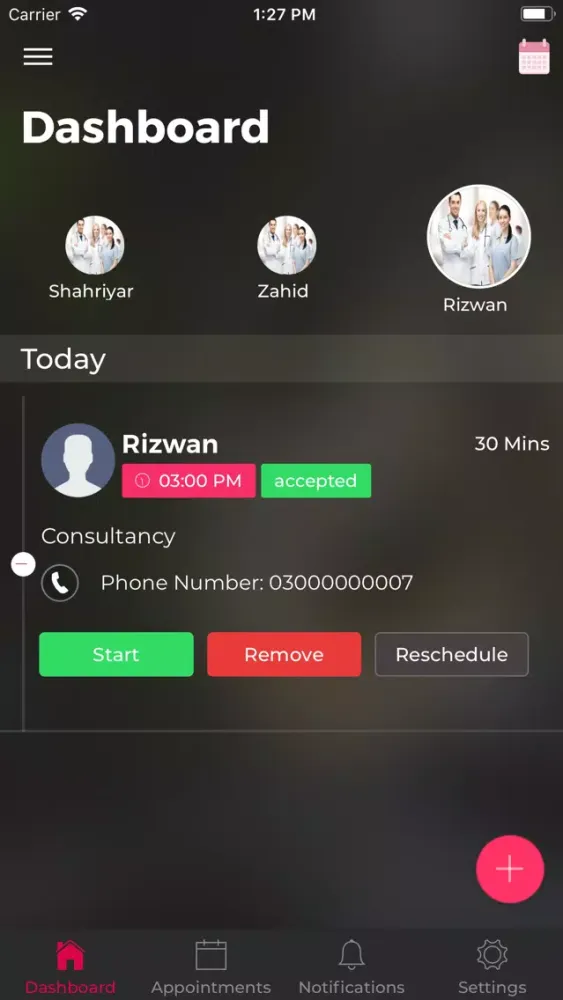 DoctorApp Admin Ekran Görüntüleri