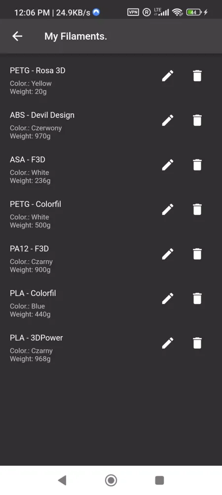 ALNO 3D Filaments Warehouse স্ক্রিনশট