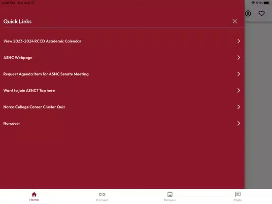 ภาพหน้าจอของ Mustang Student App iPad 