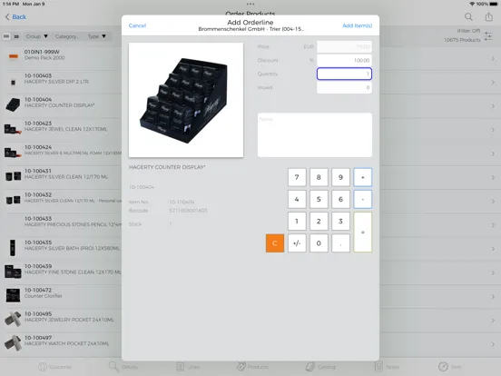 Tangkapan layar NOA B2A iPad 