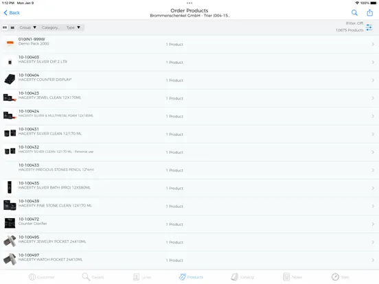 Tangkapan layar NOA B2A iPad 