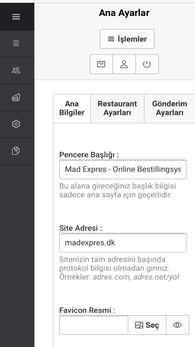 Ảnh chụp màn hình của MadExpres - RestaurantAdmin
