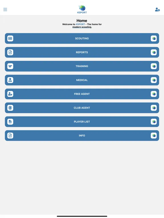 Zrzuty ekranu 4Sport Agency iPad 
