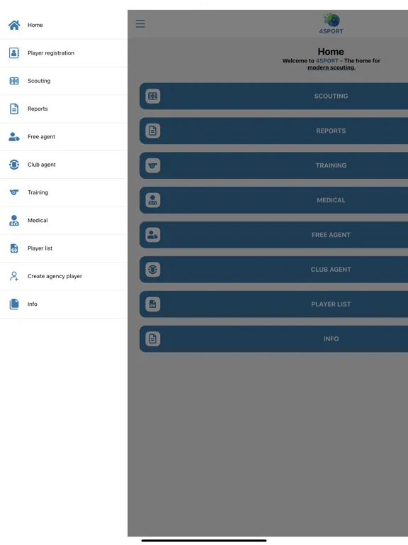 Zrzuty ekranu 4Sport Agency iPad 