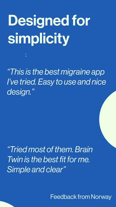 Capturas de tela do Migraine Diary - Brain Twin