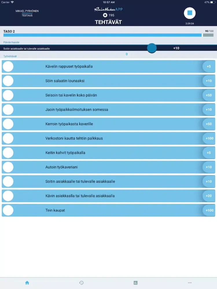 Zrzuty ekranu Rainmaker App iPad 