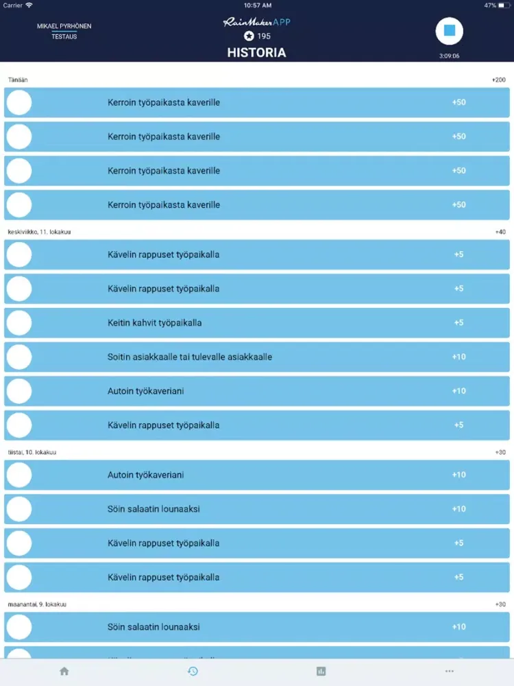 Zrzuty ekranu Rainmaker App iPad 