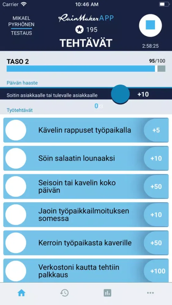 Zrzuty ekranu Rainmaker App