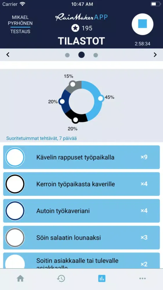 Zrzuty ekranu Rainmaker App