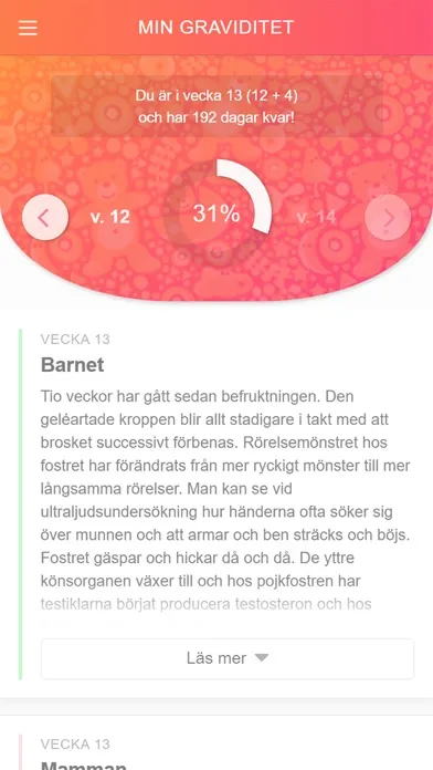 Capturas de tela do The BabyApp - Gravid & Baby