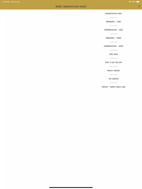 Nordic Manifestation Chants iPad  스크린샷