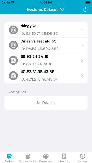 Tangkapan layar nRF Edge Impulse