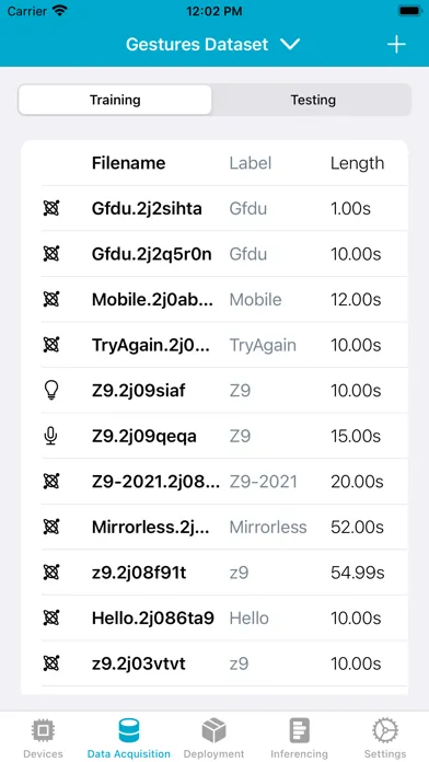 Tangkapan layar nRF Edge Impulse