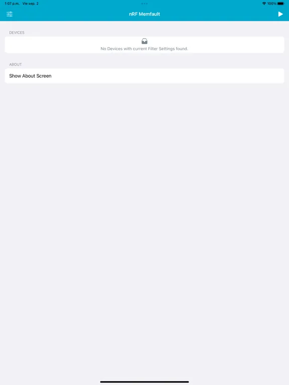 nRF Memfault iPad  Screenshots