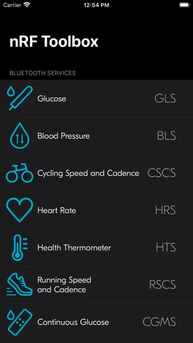 nRF Toolbox應用截圖