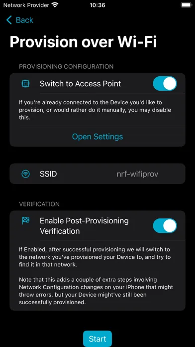 nRF Wi-Fi Provisioner Screenshots