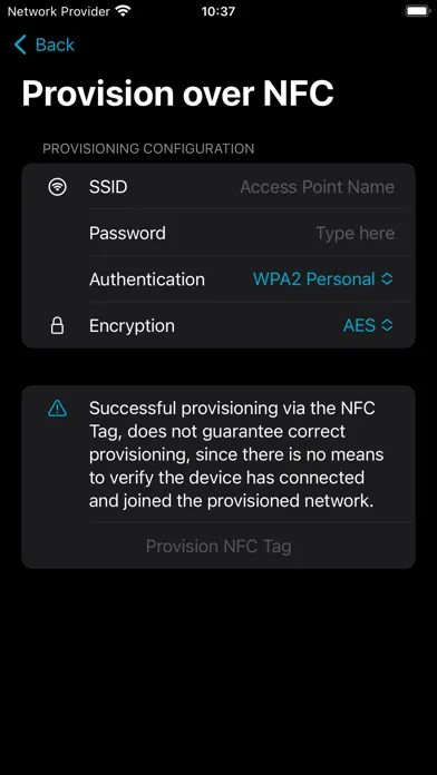 nRF Wi-Fi Provisioner Screenshots