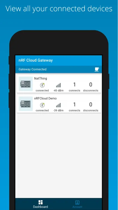 nRF Cloud Gateway Screenshots