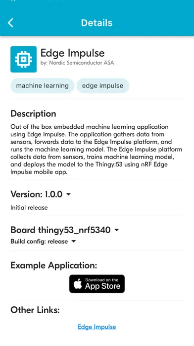 nRF Programmer for Thingy:53 Screenshots